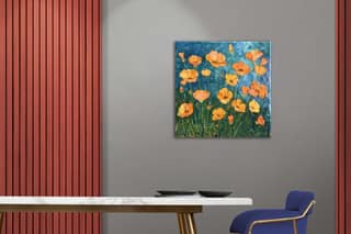 WHISPERS OF MEADOW 24in X 24in WITH BLACK FRAME