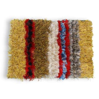 ELURU Premium Multi-Color Shaggy Floor Mat | Soft Fluffy Anti-Skid Carpet Rug for Living Room & Bedroom