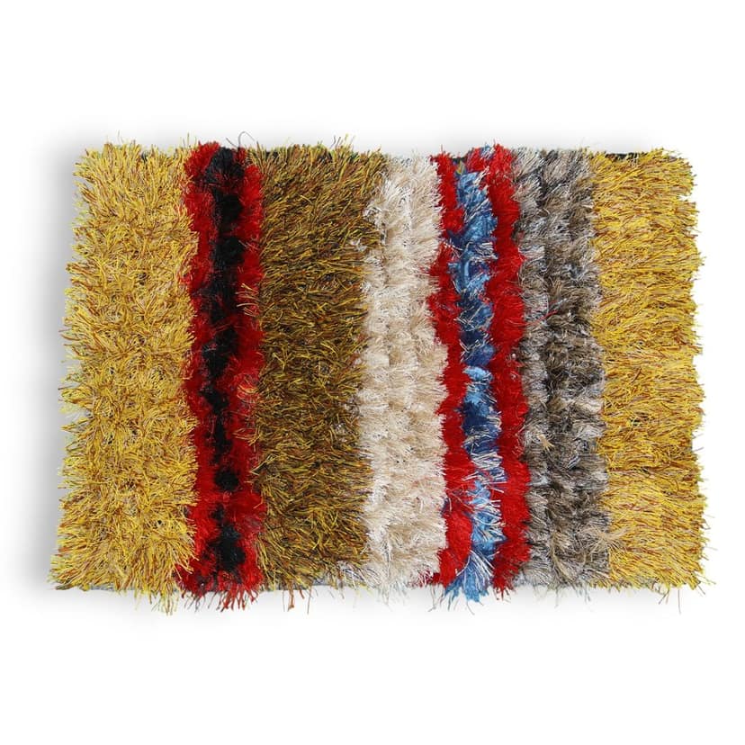 ELURU Premium Multi-Color Shaggy Floor Mat | Soft Fluffy Anti-Skid Carpet Rug for Living Room & Bedroom
