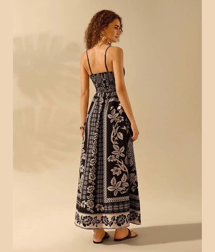 Sheetal associates Women Polyester Printed Fit & Flare Dress ( Off White ) view 2