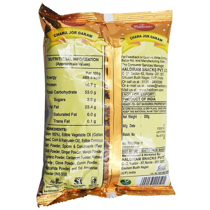 Haldirams Namkeen - Chana Jor Garam (Del), 200 G Pouch view 2