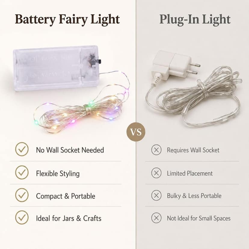 Battery LED Fairy Light for Home Decor, Jar, Vase and Shelf Lighting (1 Pc) view 2