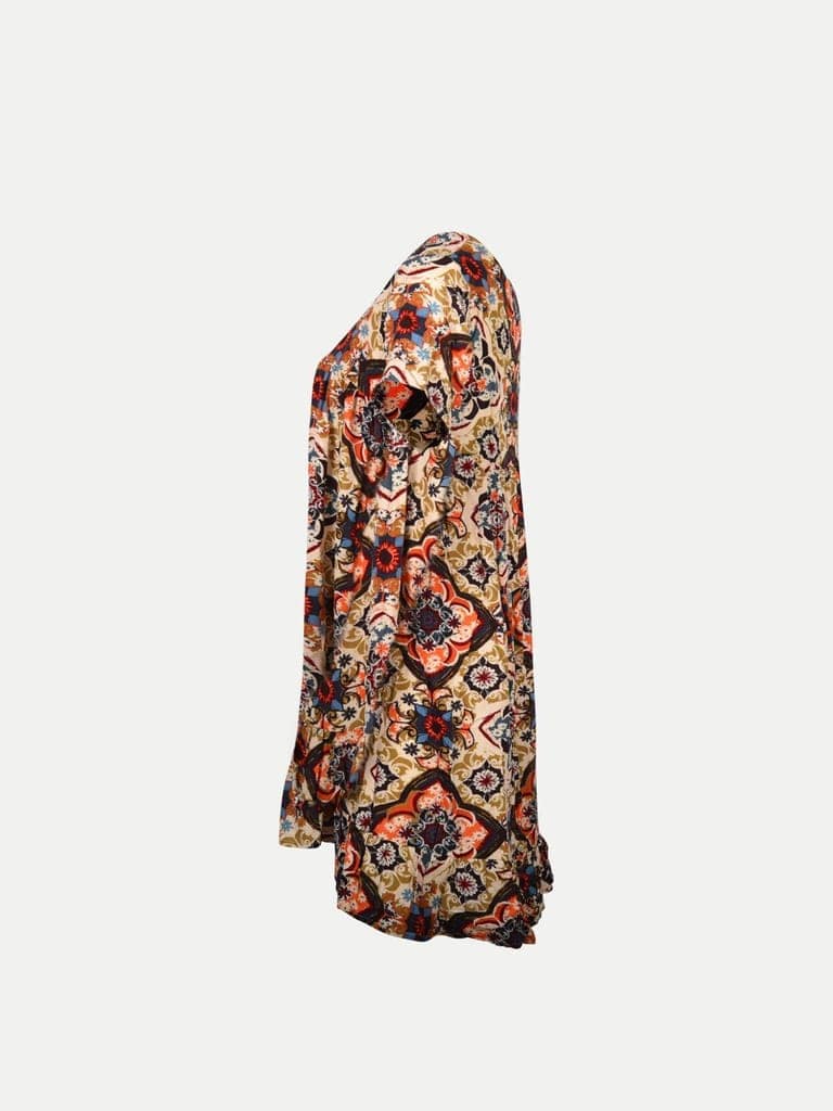Women Beige All Over Printed Tops view 3
