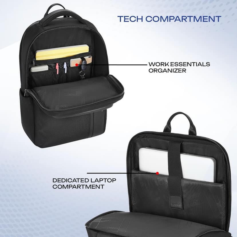 Xyro 25L Formal Laptop Backpack Bag for Man & Women, Ideal for Office Use/School/College Boys and Girls, 2 Compartment Bags with Organizer, Trolley Sleeve, 2 Front pockets, Premium Fabric view 3