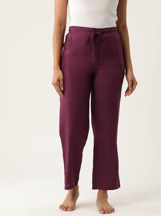 Women Solid Cotton Lounge Pants