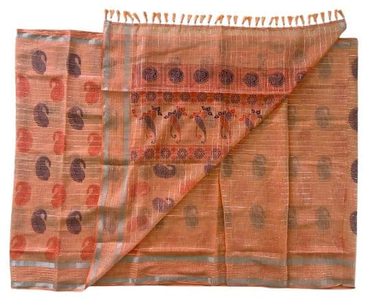 Linen Cotton Saree view 3