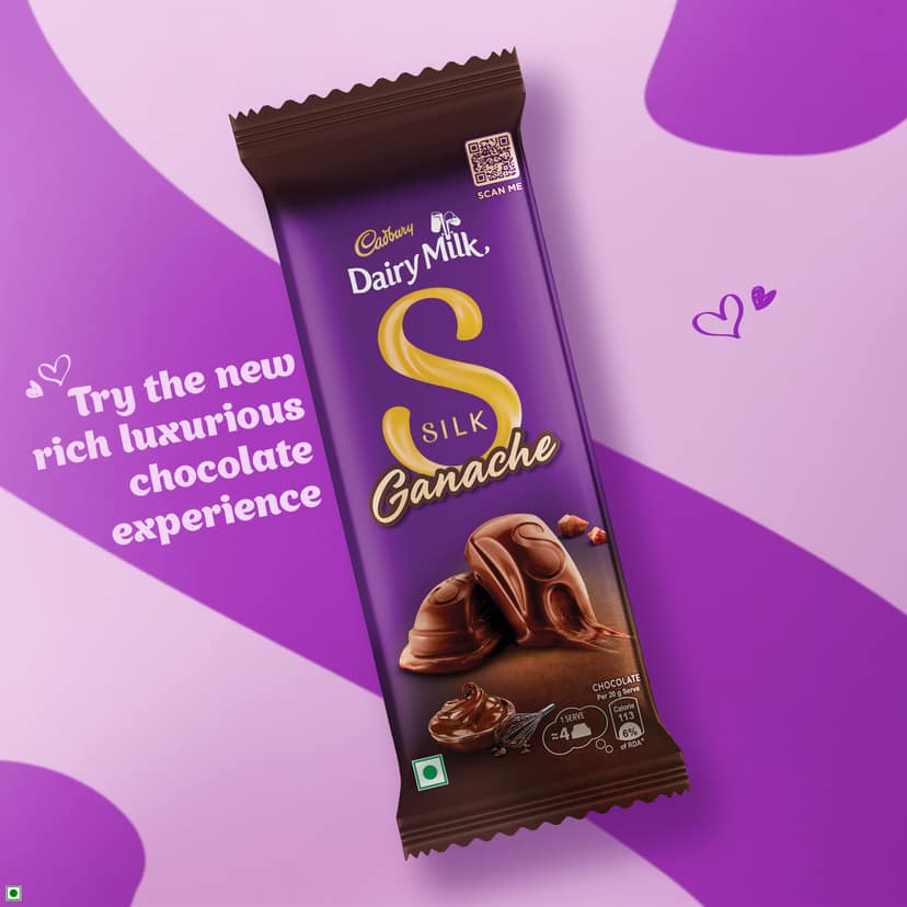 Cadbury Dairy Milk Silk Ganache Chocolate Bar, 146 g view 2
