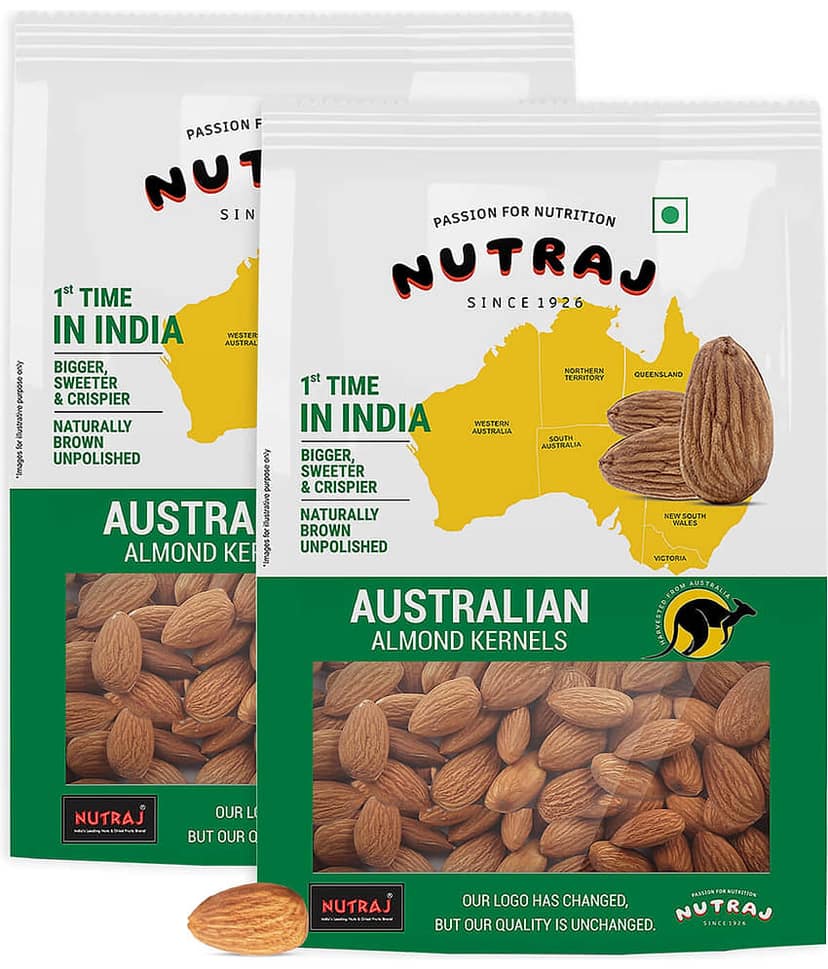 Nutraj Australian Almonds 1 Kg (500g X 2), Australian Badam 1 Kg