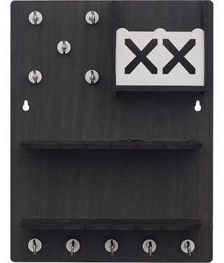 JaipurCrafts Black Wood Key Holder - Pack of 1