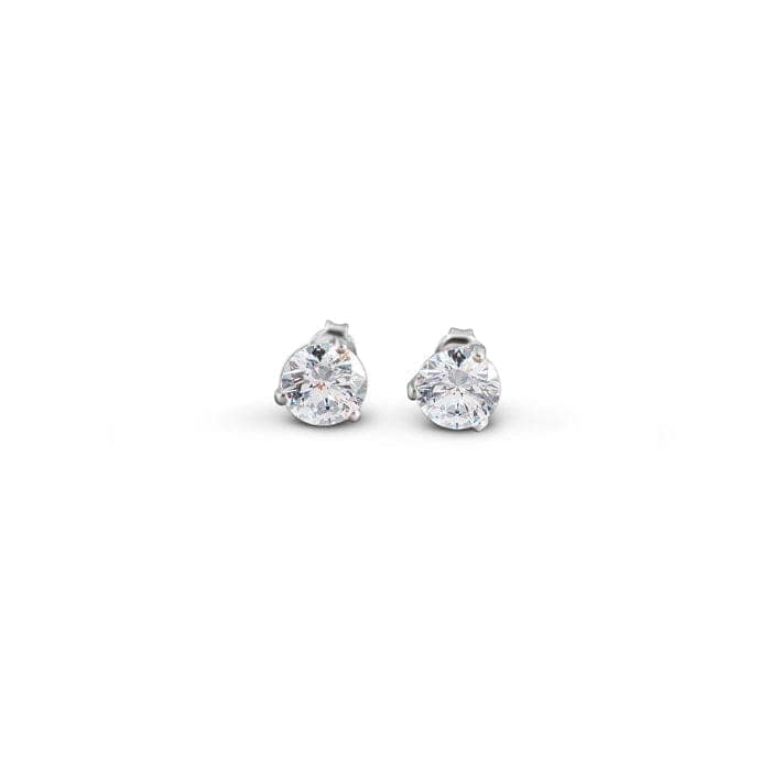 Silver Solitaire Dream 4 mm Earrings