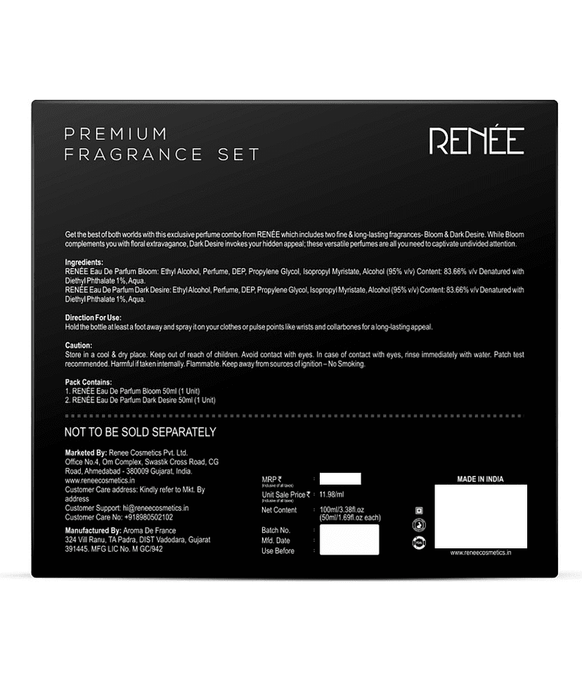 RENEE Eau De Parfum Premium Fragrance Set - Bloom & Dark Desire, 50ml each view 2