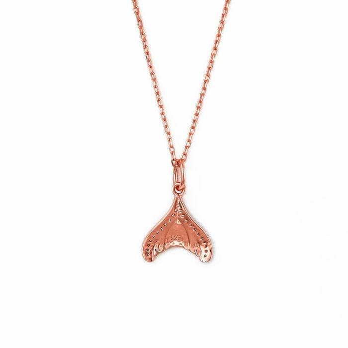 Rose Gold Mermaid's Tail Pendant with Chain view 6