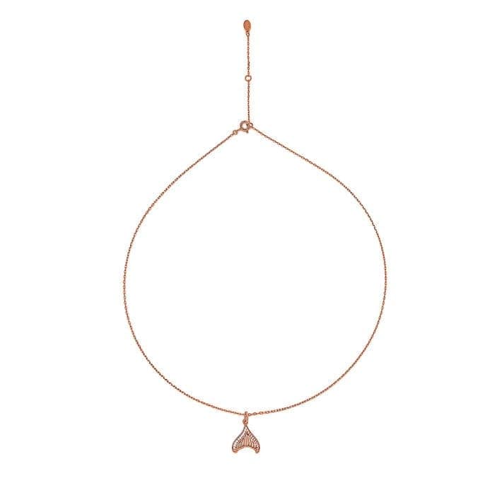 Rose Gold Mermaid's Tail Pendant with Chain view 7