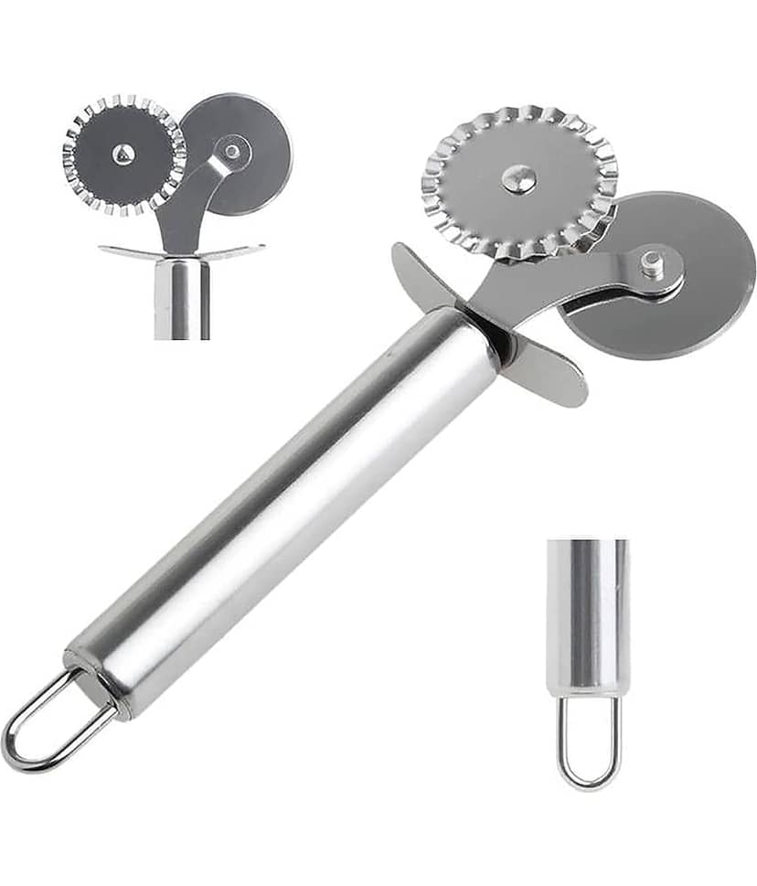 DHS Silver Stainless Steel Pizza Cutter