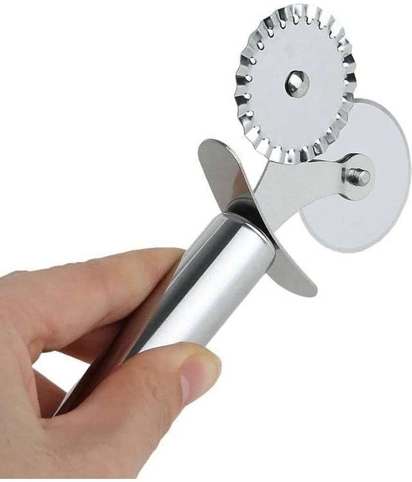DHS Silver Stainless Steel Pizza Cutter view 2