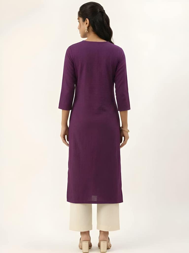 Long Kurti for Women, Stylish Traditional Wear, Elegant Ethnic Fashion Kurta for Office, College, Daily Wear and Special Occasions view 5