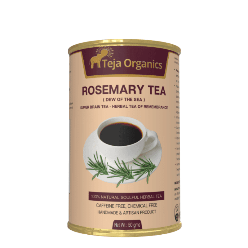 Rosemary Tea 50gm | 100% Pure Rosemary Leaves | Super brain tea – Herbal tea of Remembrance | Supports Memory | Concentration, Focus, and Cognitive performance
