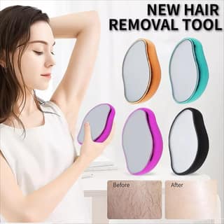Trendzie Skin Care Hair Removal Eraser Physical Nano Glass Hair Remover Painless Epilator I Body Care Depilation Tools I (Multicolors)