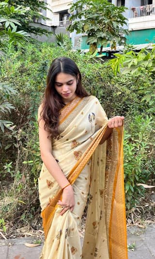 Fancy Dola Silk Elephant Printed Saree