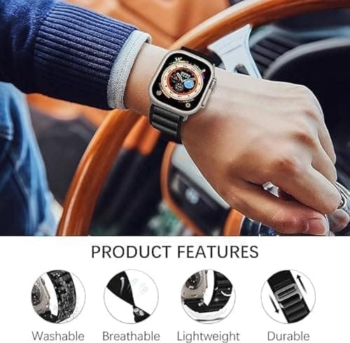 justly Smart Watch Strap Nylon G-Hook Alpine Loop Watch Straps Compatible For Watch Band Replacement Bands (42MM 44MM 45MM / 49MM Strap view 5
