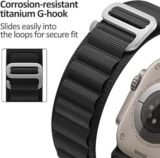 justly Smart Watch Strap Nylon G-Hook Alpine Loop Watch Straps Compatible For Watch Band Replacement Bands (42MM 44MM 45MM / 49MM Strap view 7