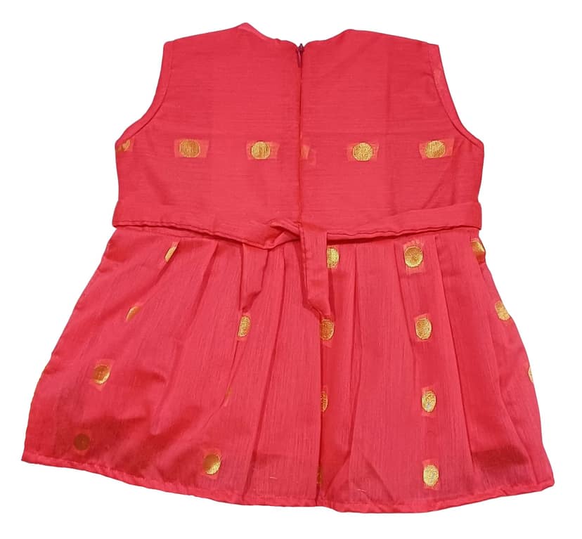 luster Cotton-Silk Frock Age (0-3Y) (Peach, 18-24 Months) view 2