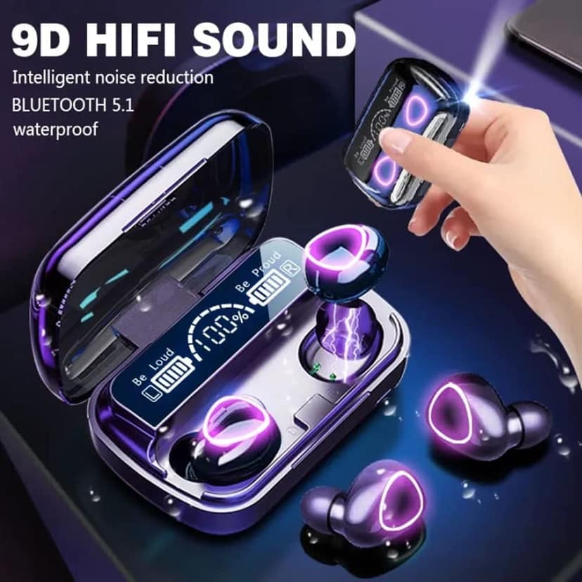 Wireless Bluetooth Earbuds with Digital Display - MultiColor view 2
