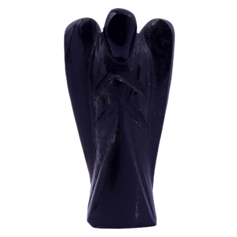 Black Obsidian Angel Angel for Chakra Healing, Crystal Healing, Reiki Healing, Meditation & Chakra Balancing for Unisex(KI_55) by Krishna Impex