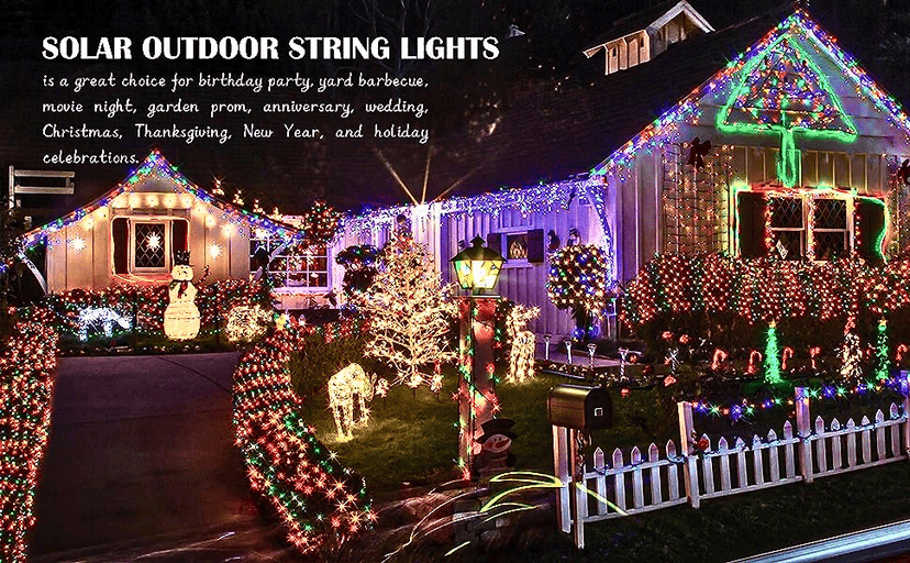 SAHAPECT Solar LED Light, 200 LED 22 Mtr Long, Multi Color Lights,Copper Wire, String Fairy LED Light Lamp view 3