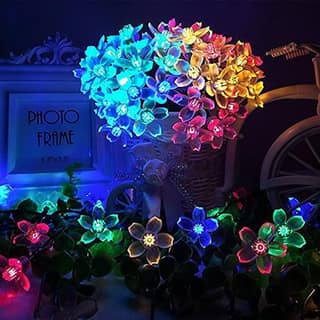 GLOWSERIE Colorful Blossom LED String Lights Romantic Decorative Lights for Indoor & Outdoor Use