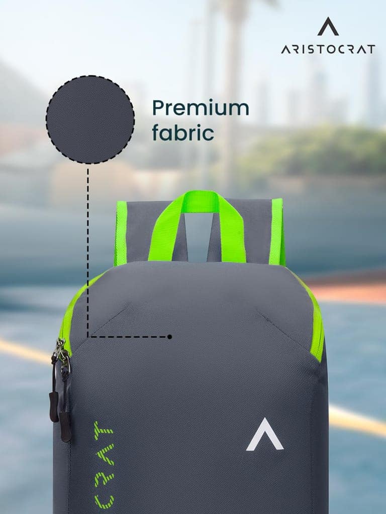 Berry 11L Casual Backpack, 1 Compartment, Daypack, Grey view 3