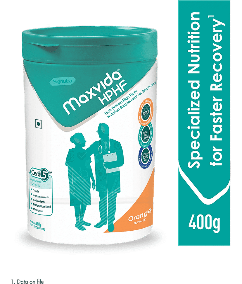 MAXVIDA High Protein High Fiber Supplement for Recovery Nutrition Drink for Adult 400 gm