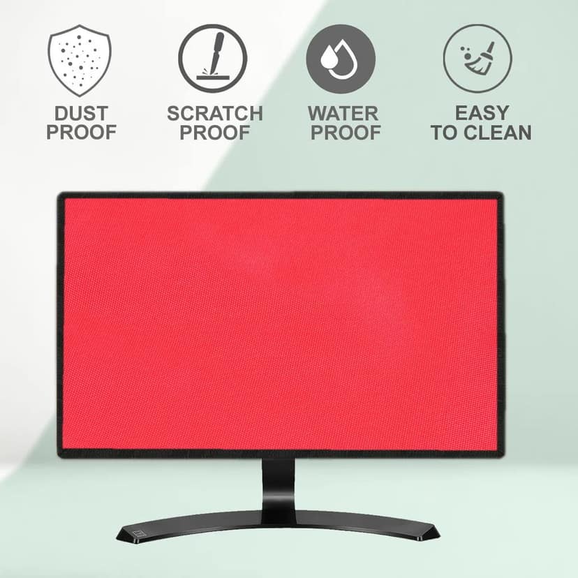 PalaP Super Premium Dust Proof Monitor Cover for DELL 21.5 inches Monitor (RED) view 6