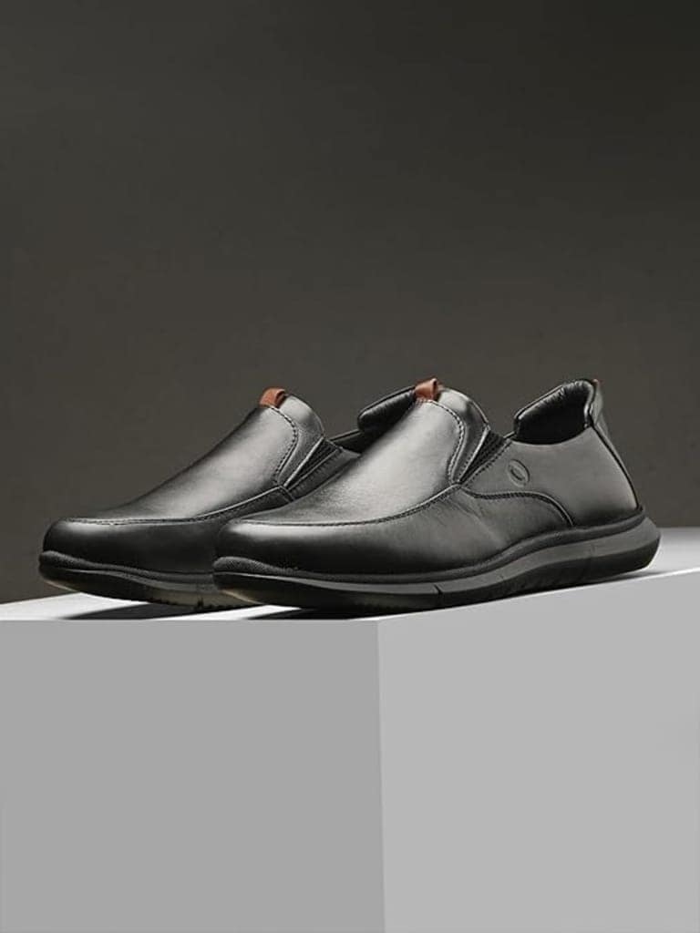 Egroose Zero Gravity Men's Sneakers | Genuine Leather Casual Shoes | Trendy | Lightweight | Comfortable Fit view 6