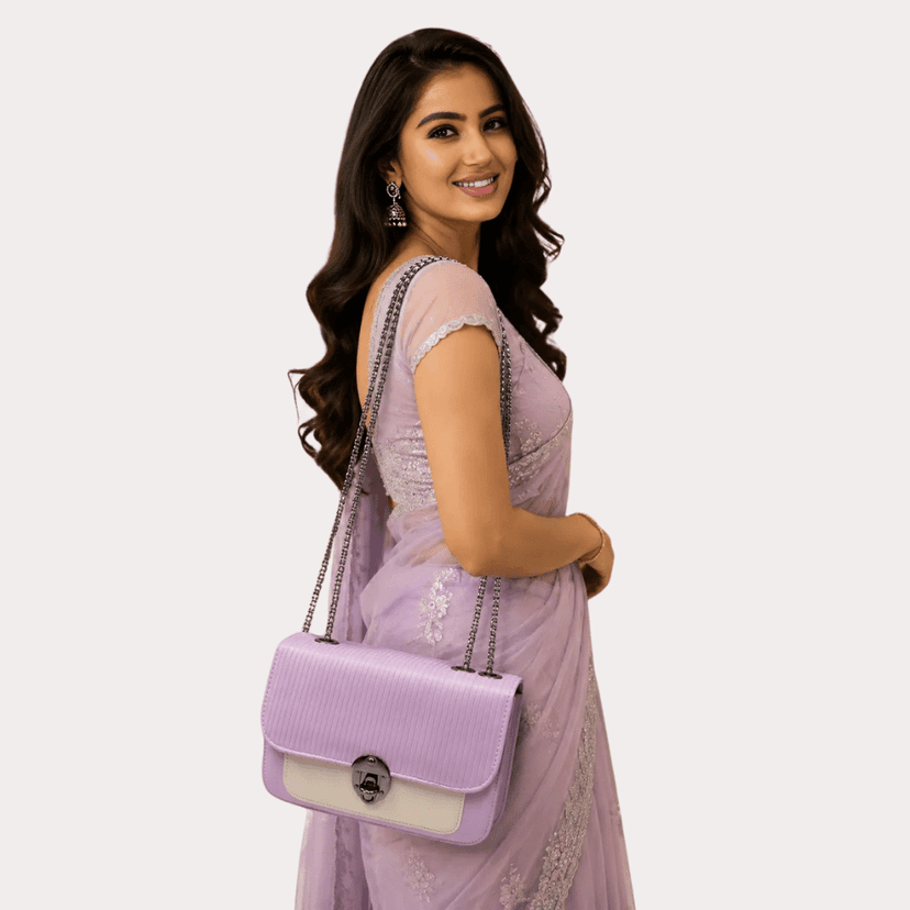 BlushAura Textured Pink Sling Bag for Women