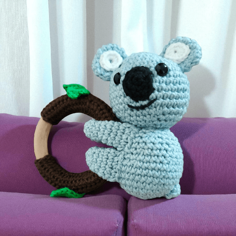 Rattle Koala Crochet Toy view 2