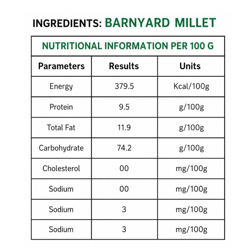 Millet Yard Barnyard Millet shreeanna 500 gram view 3