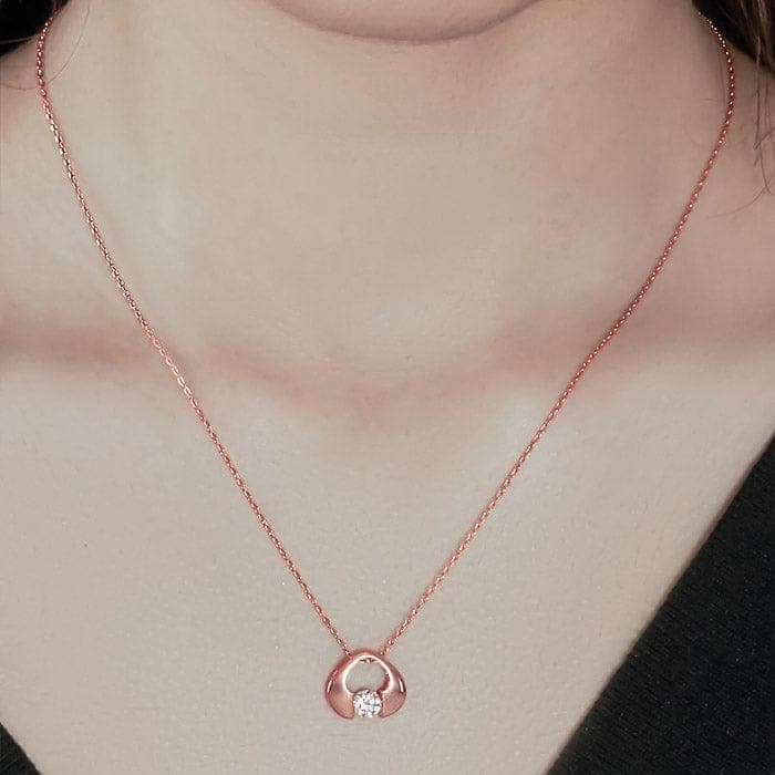 Rose Gold Crystal Delight Pendant with Chain view 2