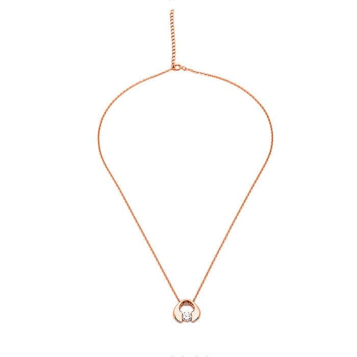 Rose Gold Crystal Delight Pendant with Chain view 5