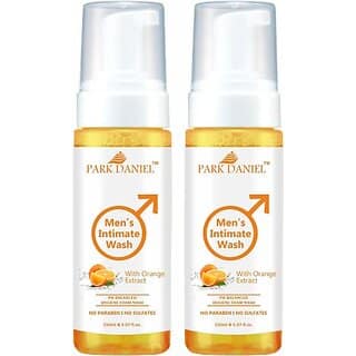 PARK DANIEL Men's Intimate Wash Maintain Ph Balance with Orange Extract Pack of 2 of 150ML (2 x 150 ml) view 2