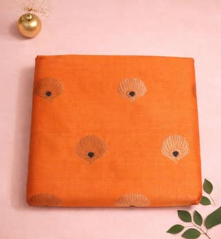 Handloom Chanderi Silk Mercerized Cotton Saree with Meena Booti
