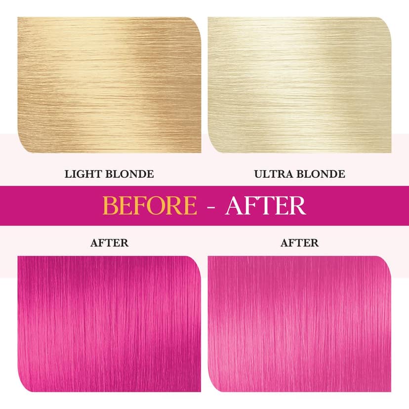 COSGLAM Semi Permanent Hair Color Hot Pink 120g and Hair Highlighter Kit 115g, Highlights Hair Dye view 6