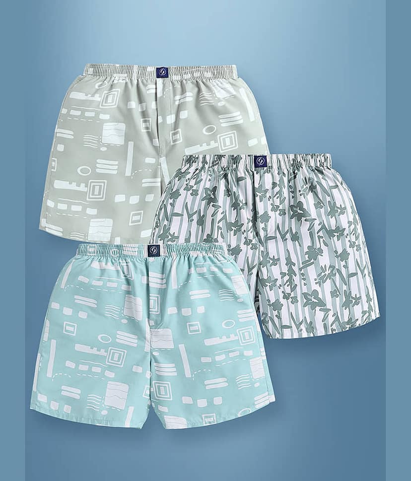 Supersquad Pack of 3 Cotton Blend Boxers For Men's ( Assorted 1 )