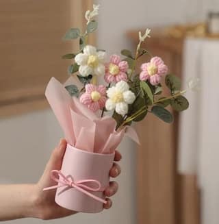 Artificial Crochet Flower Bouquet/Artificial Flowers Bunch/Crochet Flowers Bouquet/Crochet Flowers/Flowers Bouquet