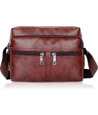 Raylan Brown Solid Messenger Bag