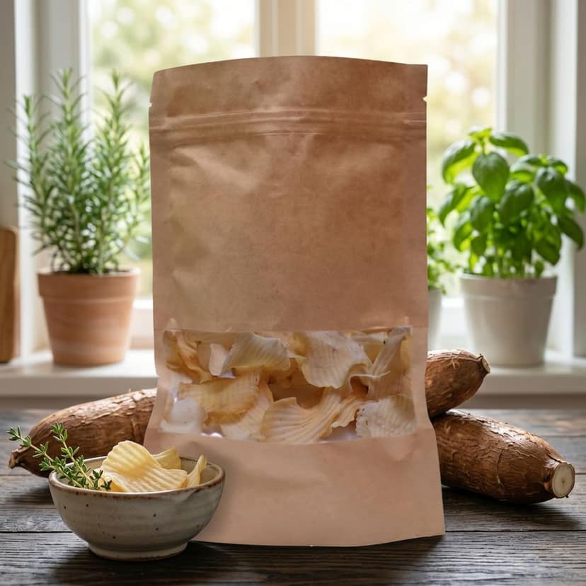 Aaloo Chips | Ready to Fry Dry Potato Chips | Raw/Non-Fried Aaloo Chips - 100 gm view 5
