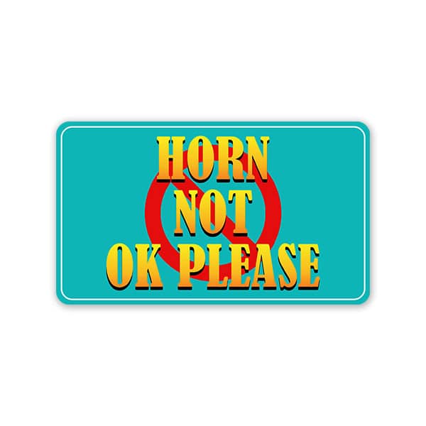 Horn Not Ok Please Car Sticker