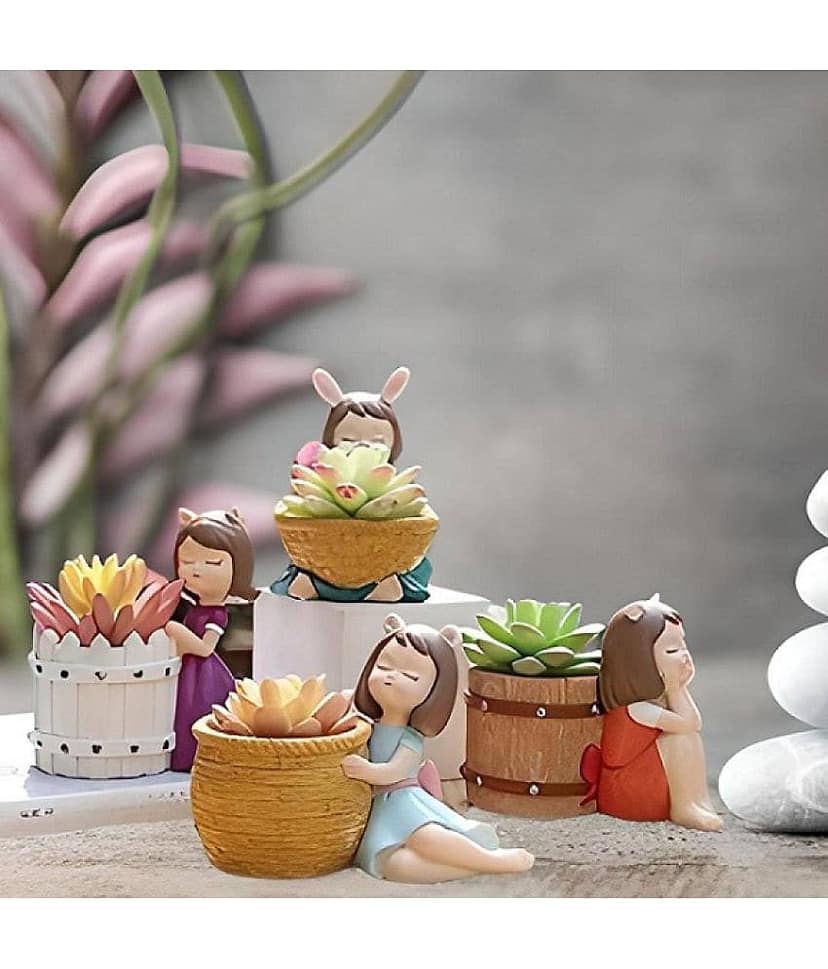 Khushi Enterprises Decorative Pot 13 cm - Pack of 4 view 2