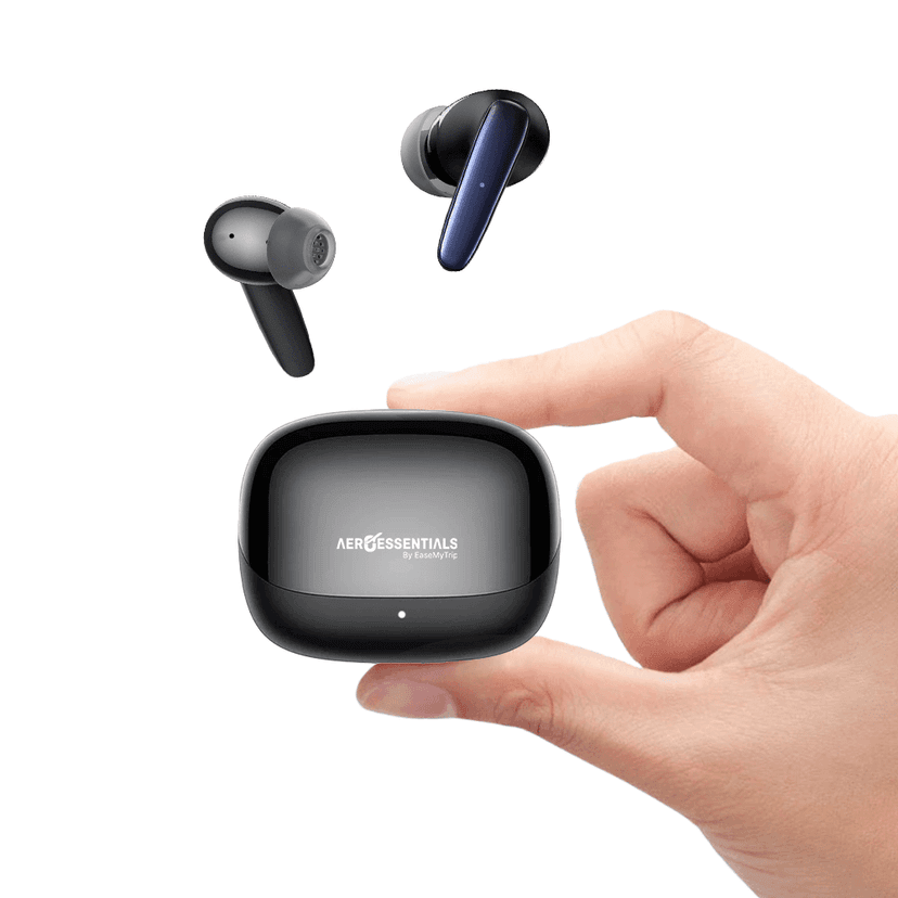 Aeroessentials AeroTune 121 Wireless Earbuds, Bluetooth 5.3, 10mm Drivers, 20 Hours Total Playtime, Touch Controls view 2