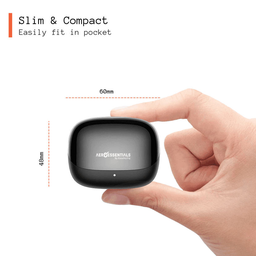 Aeroessentials AeroTune 121 Wireless Earbuds, Bluetooth 5.3, 10mm Drivers, 20 Hours Total Playtime, Touch Controls view 6